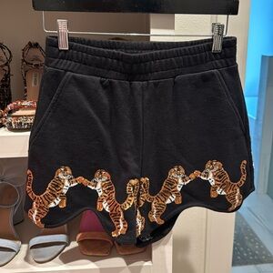 Sequin tiger QOS shorts